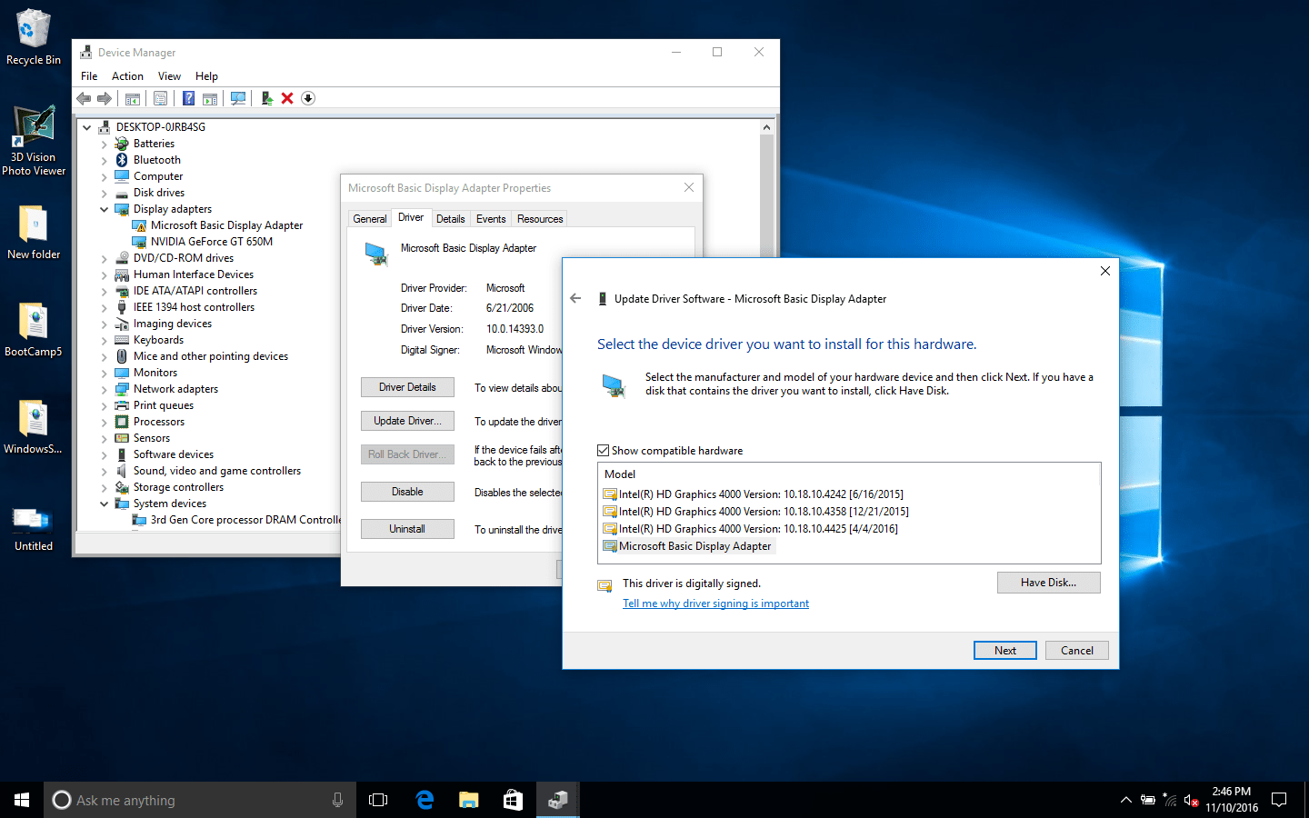 Unable to get Intel HD 4000 graphics and audio working on EFI 