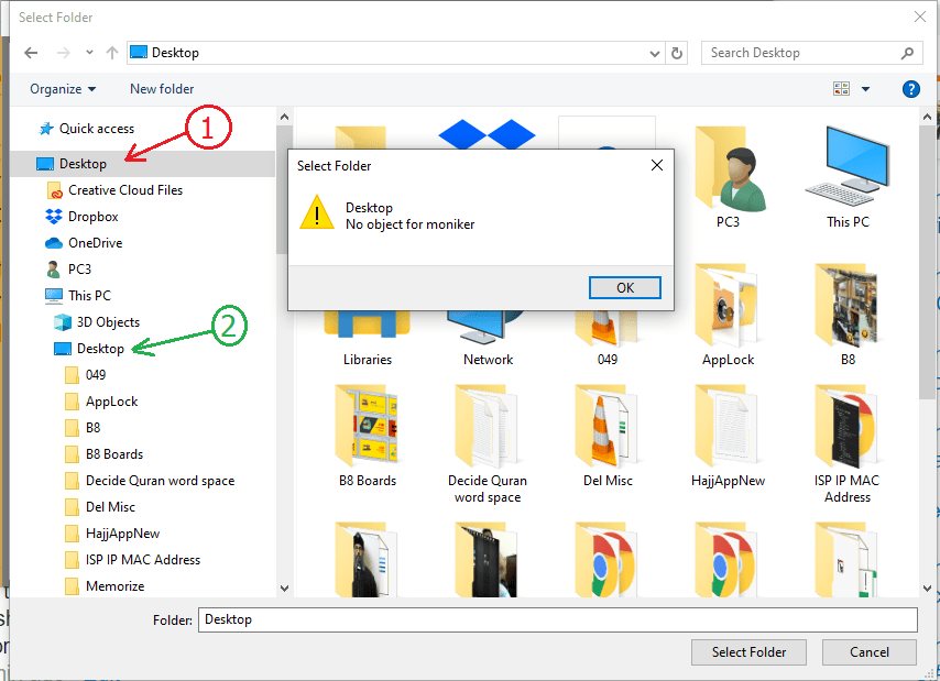 c# - What message is this &ldquo;No object for moniker&rdquo;? - Stack Overflow