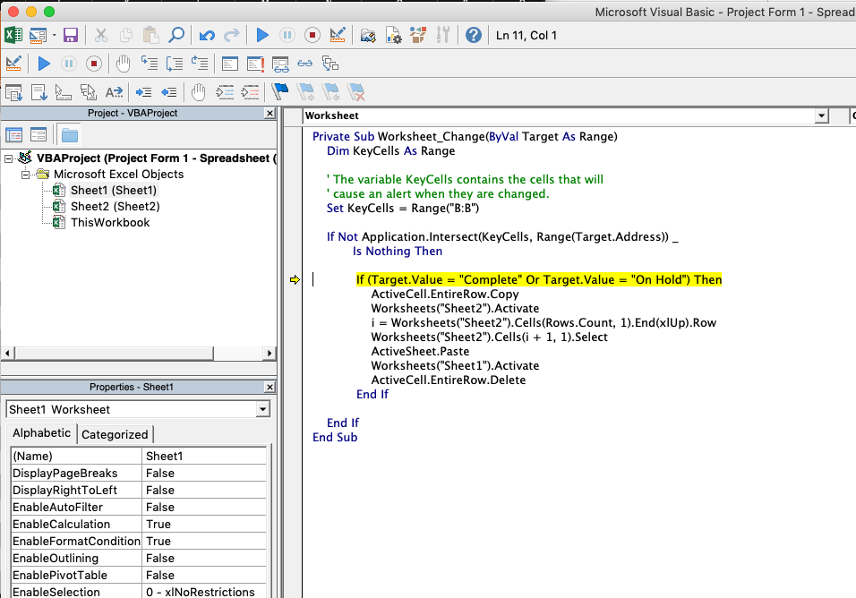excel Error 13, type mismatch after row deleted in Worksheet_Change