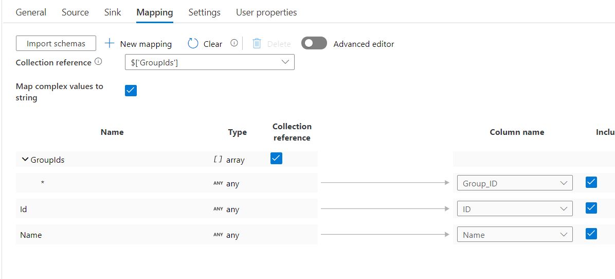 Azure Data Factory traverse JSON array with multiple rows Stack