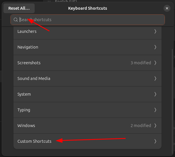 shortcut keys How to change screenshot application to Flameshot on