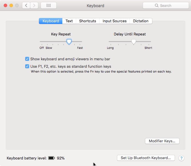 how to get repeating letters on 2019 16" MacBook Pro keyboard Ask