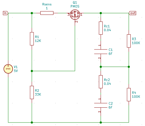 circuit analysis - Low voltage drop current limiter for charging