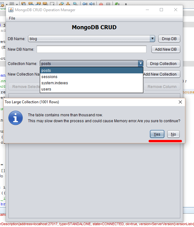 java Why Confirm Dialog Box of JOptionPane is not taking action on