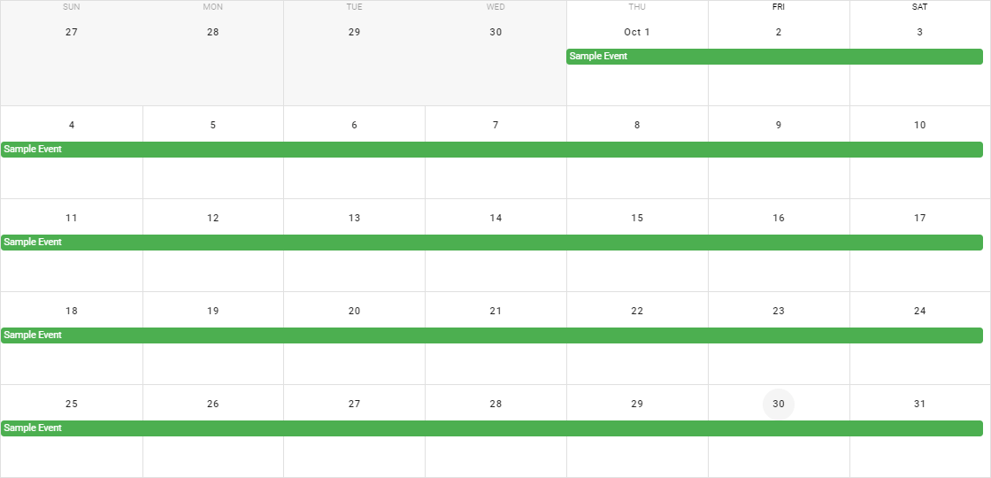 vue.js Vuetify vcalendar Show Event Name by Selected Days Stack