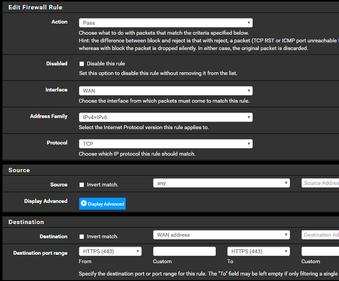 networking - Allowing HTTPS through the pfSense Firewall - Server 
