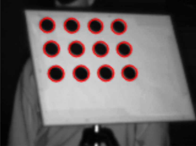 python Camera calibration with cv2.findCirclesGrid grid not detected