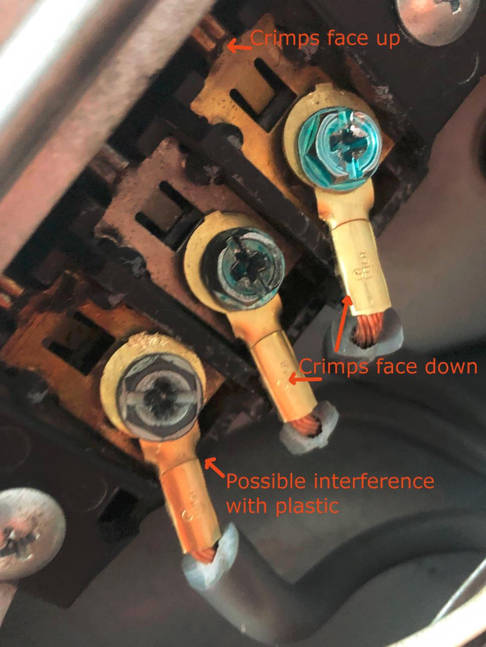 electrical Dryer power cord screws won't tighten Home Improvement