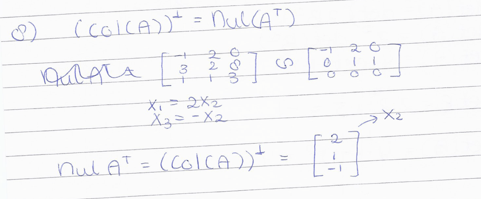 linear algebra calculate basis for the orthogonal column space