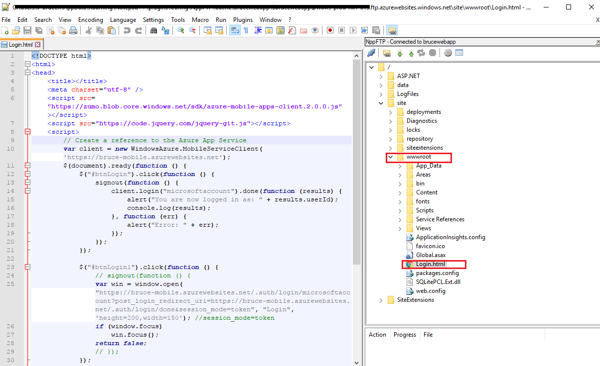 can notepad++ edit Azure website source files directly? Stack Overflow
