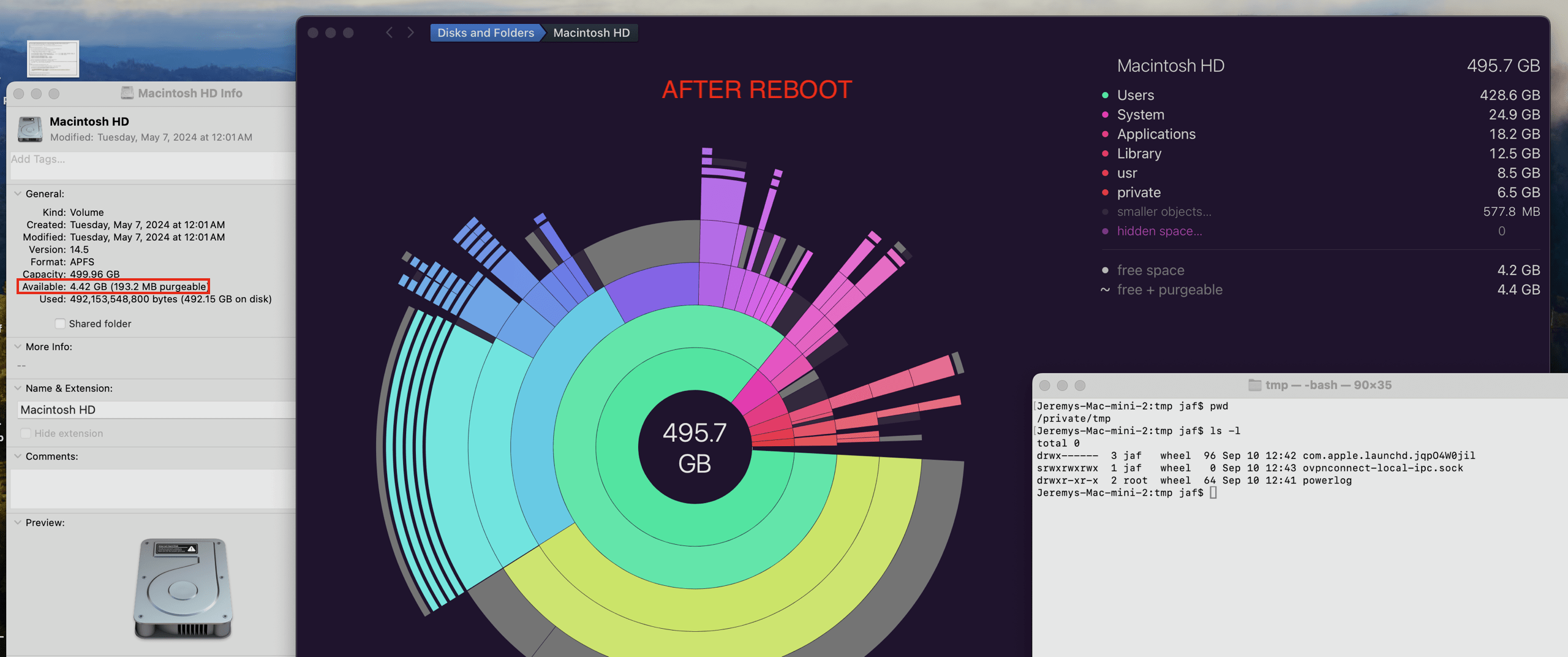 macos Why does my Mac's system partition slowly fill up with msu