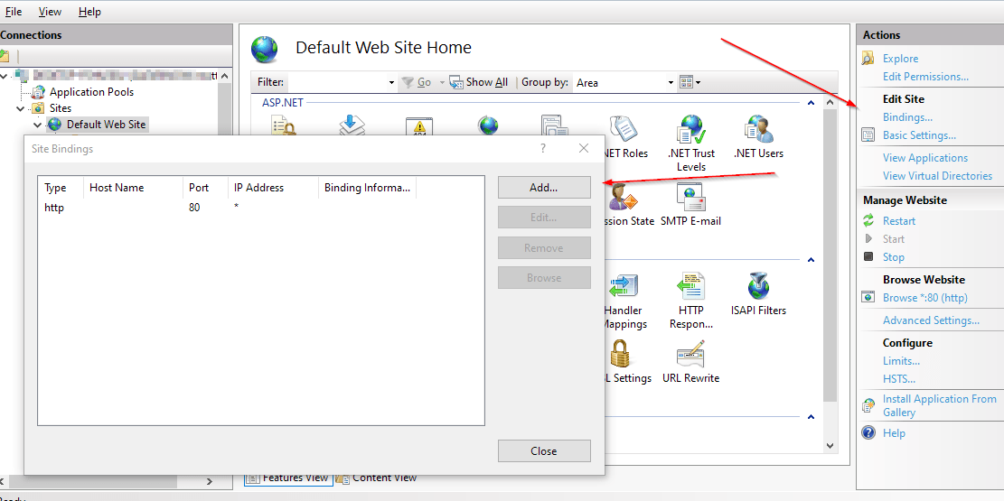 https How to bind an SSL certificate to a particular port on IIS? Stack Overflow