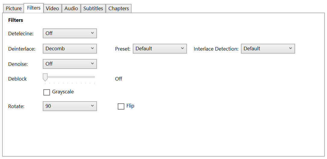 Can HandBrake flip/rotate a video? Super User