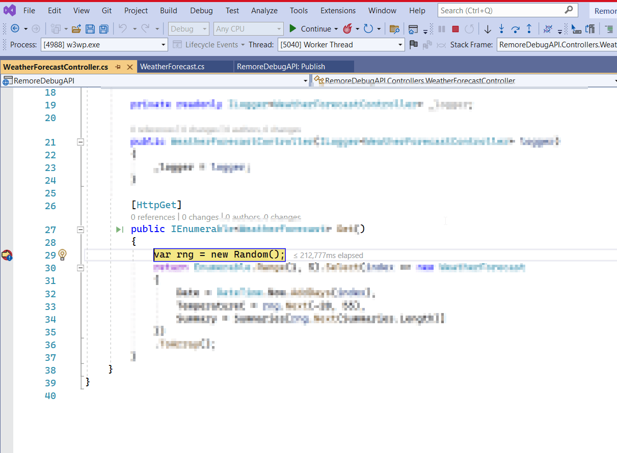 azure Unable to connect to the Microsoft Visual Studio Remote