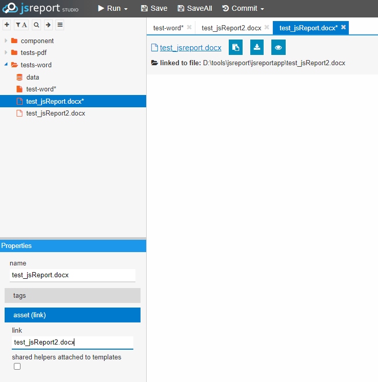 cpu word JSReport working with docxChild. I can't resolve the error "docxChild helper