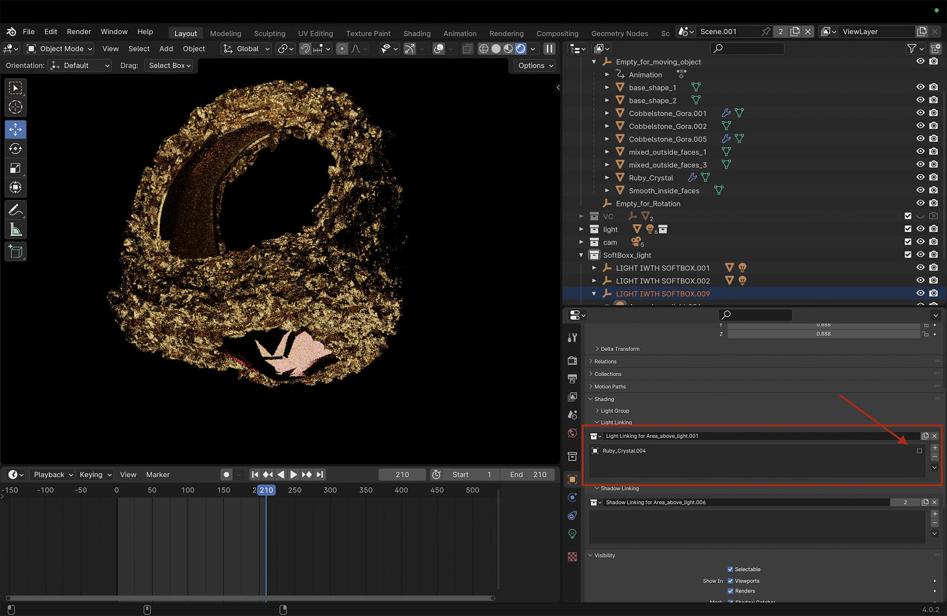 lighting - Issue with trying to use "light linking" on a single object