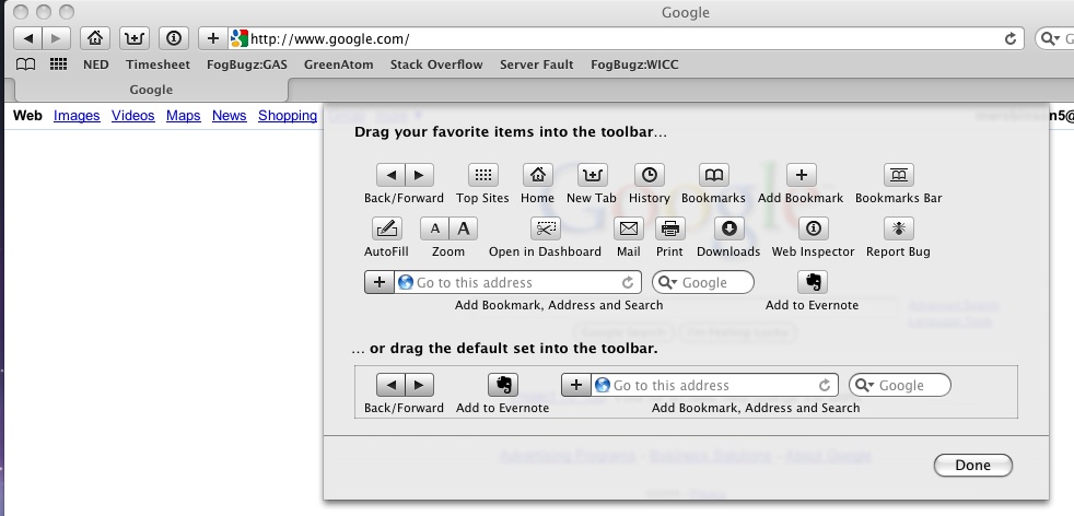 mac - Why is my customized toolbar not being saved when I restart