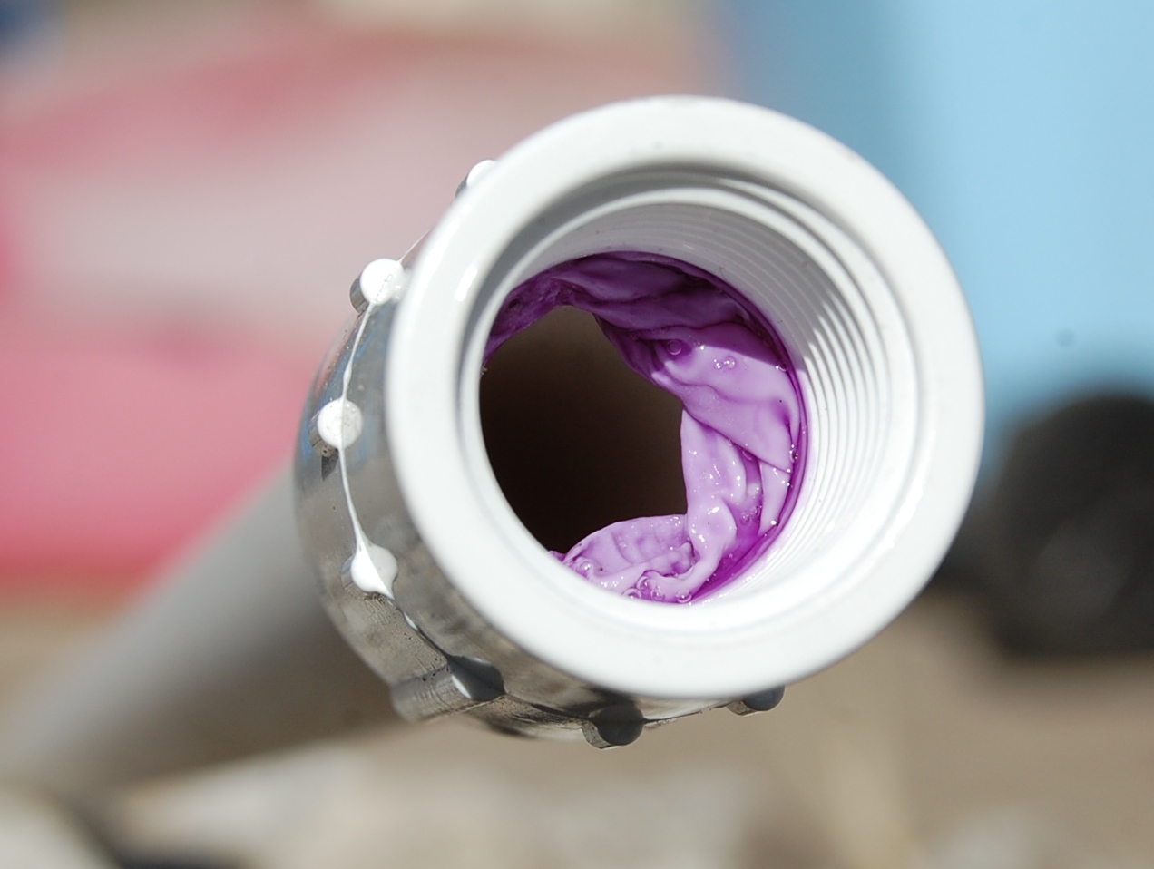 plumbing How can I avoid excessive junk on inside junction, when cementing PVC sprinkler pipe