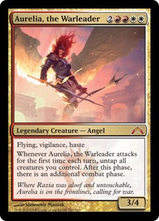magic the gathering - Can I flicker Aurelia to get more than two 