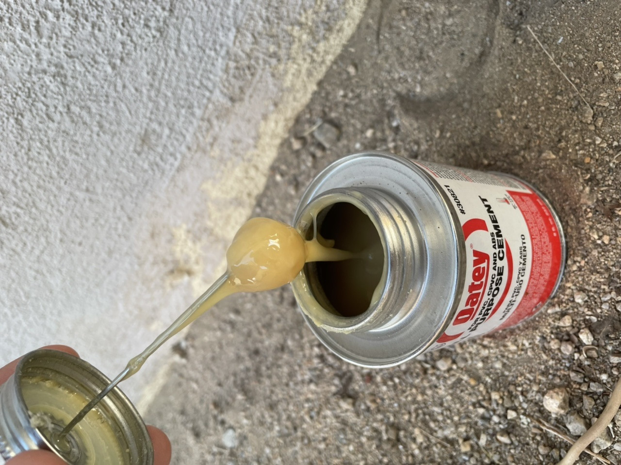 plumbing What’s the correct consistency of PVC all purpose cement