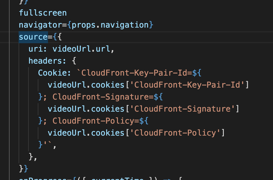 React Native Video Cookies Stack Overflow