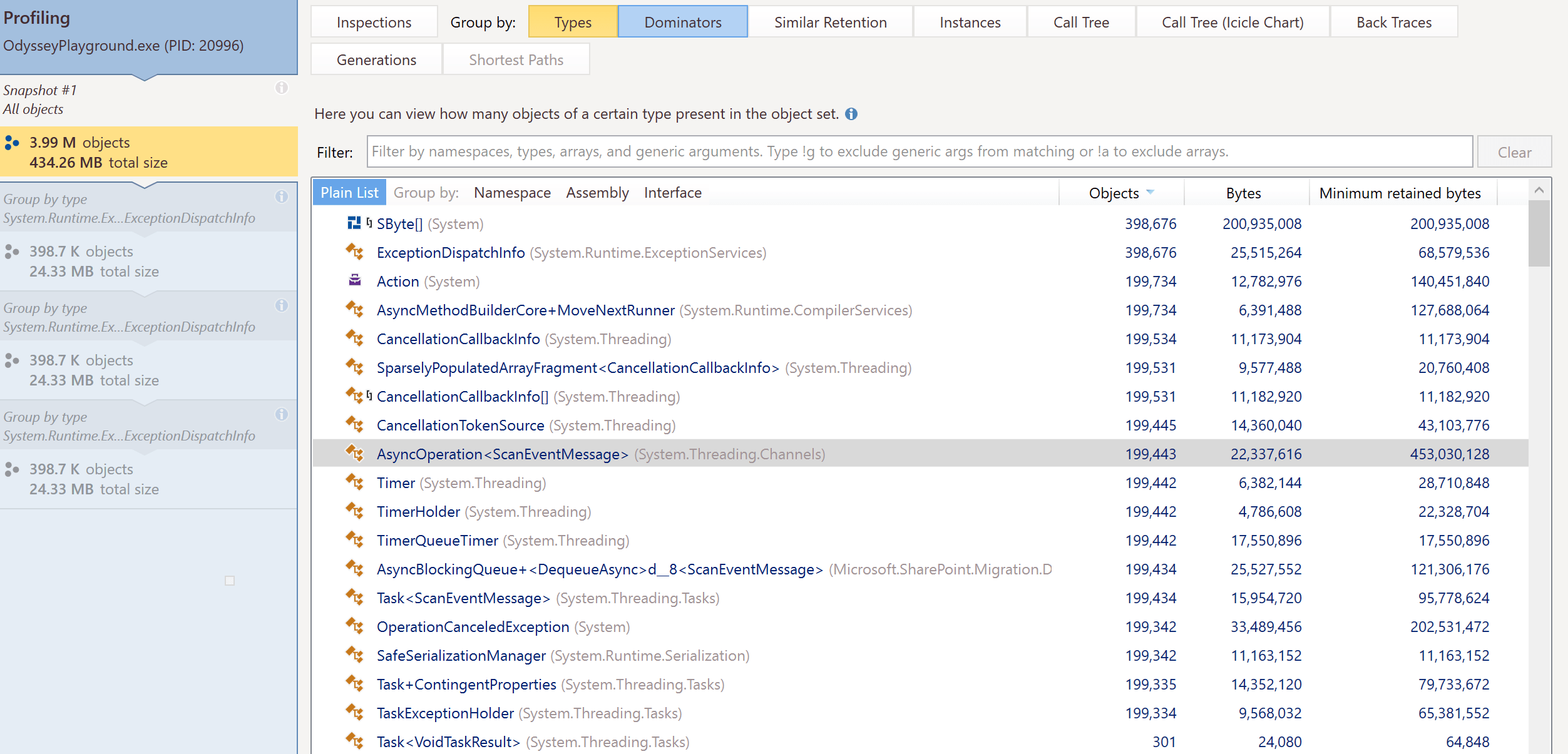 c Channels with CancellationTokenSource with timeout memory leak