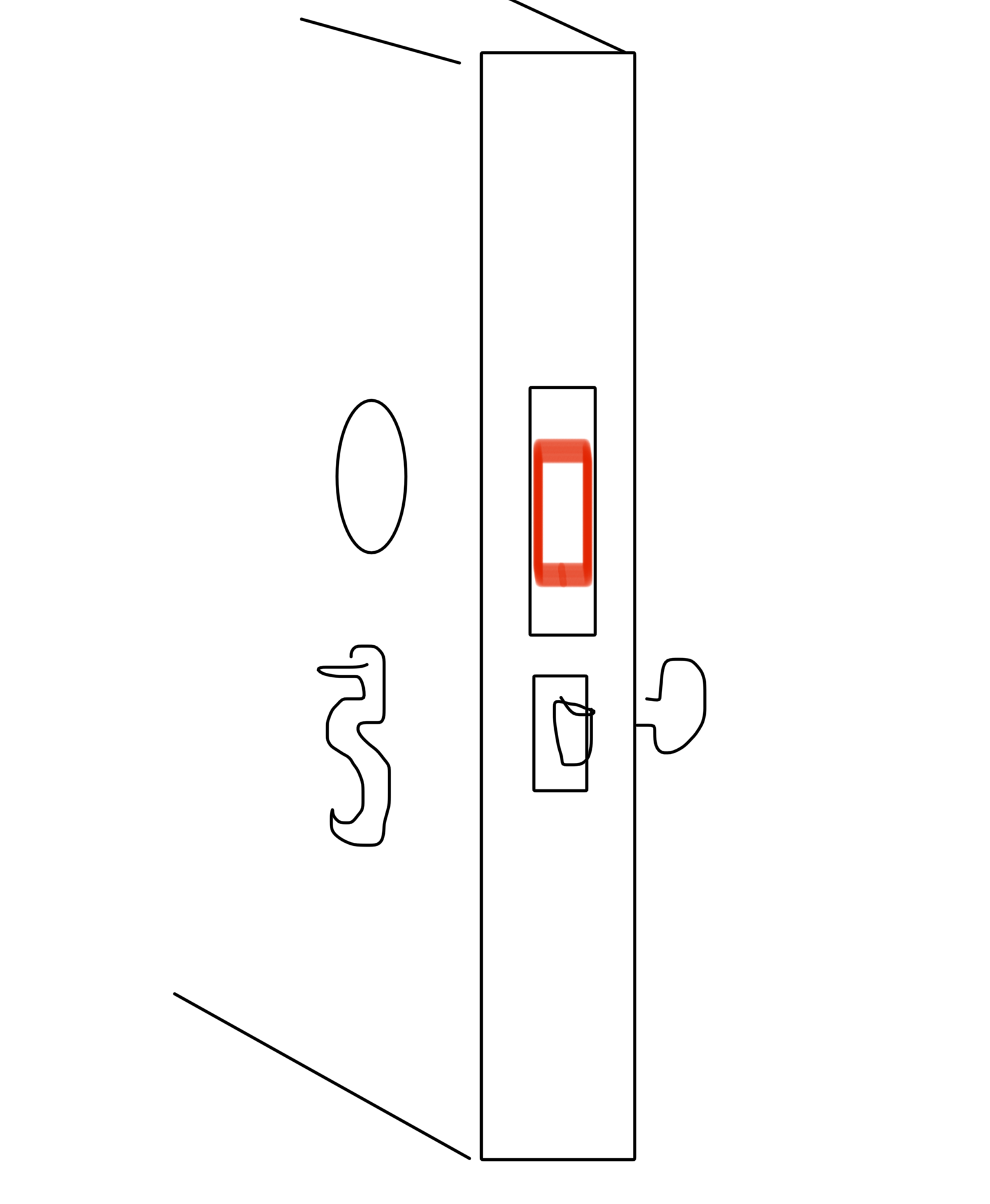 doors Deadbolt bracket hole (not "knob" hole) is too big Home