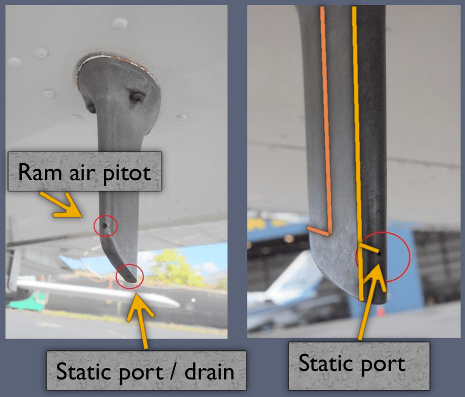 Where is the pitot static drain located on a Piper PA-28? - Aviation