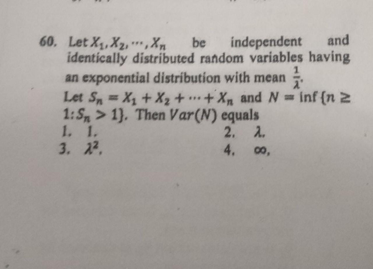 Exponential distribution with mean 1/lambda Cross Validated