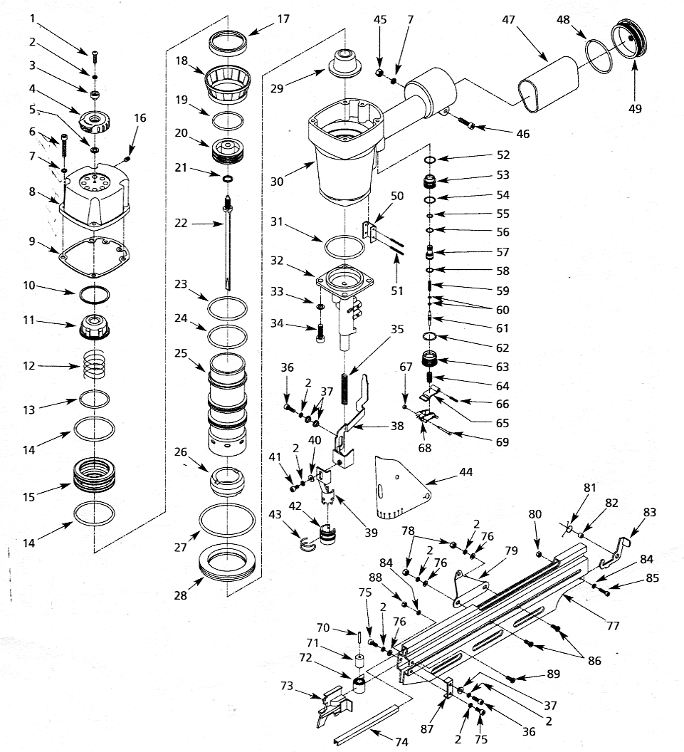powertools - What gasket material to repair a pneumatic nail gun