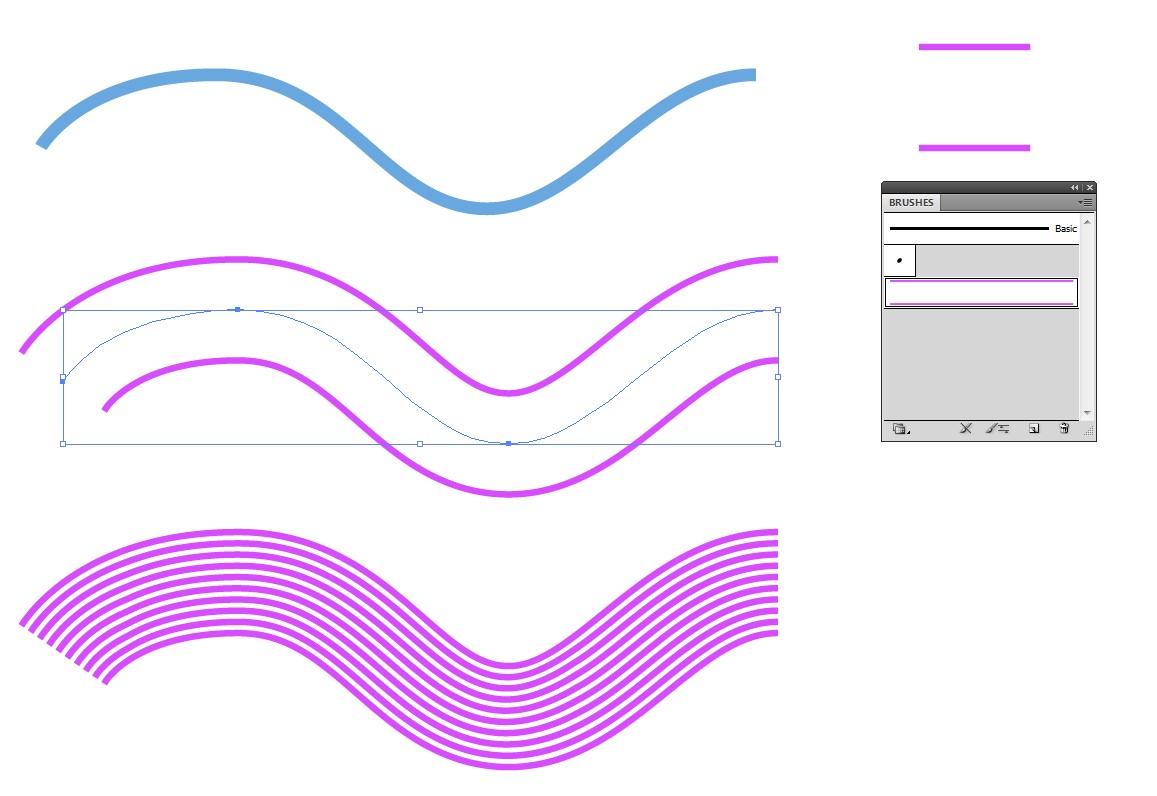 How to create 2 curved lines in illustrator that are an equal distance