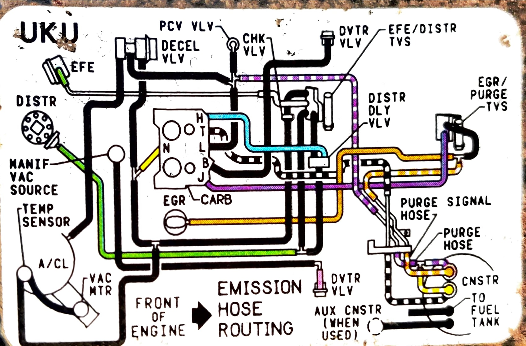 carburetor - On carbureted vehicles, are vacuum lines exposed to