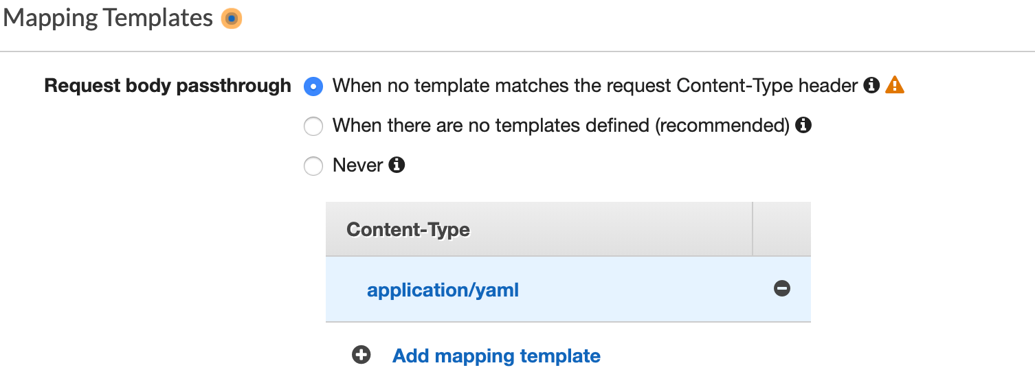 amazon web services Passing YAML payload through API Gateway to
