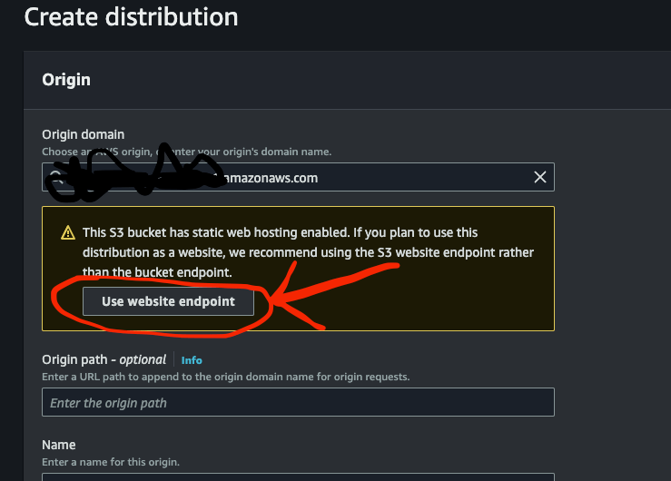 amazon web services S3 Redirect with Cloudfront getting "Access