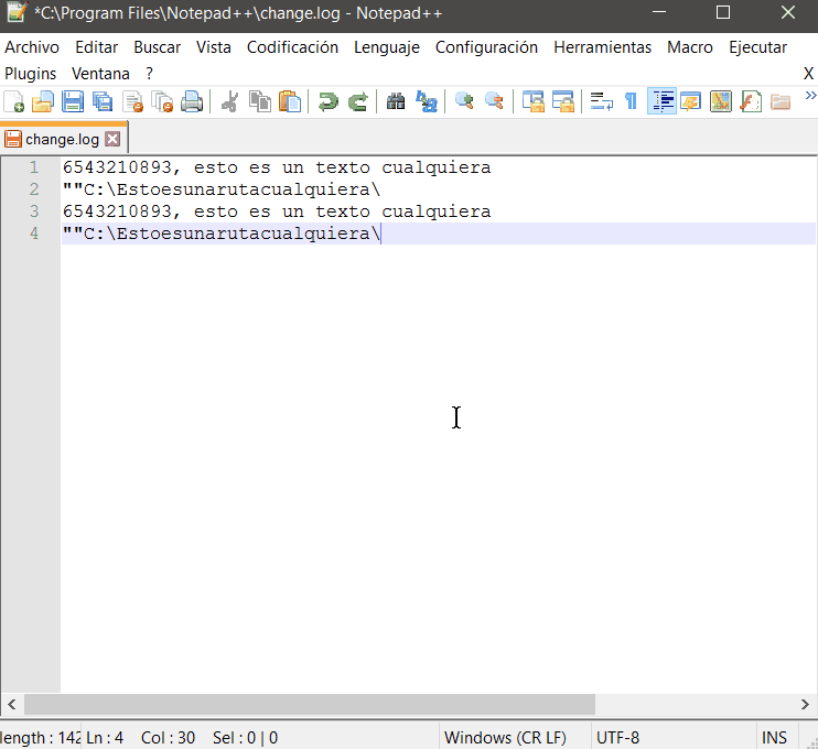 notepad++ Unir lineas continuas que cumplan cierta condición en una