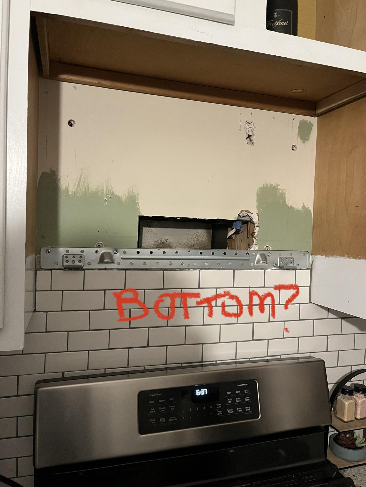 ducts - OTR Microwave vent through wall, but on bottom? - Home