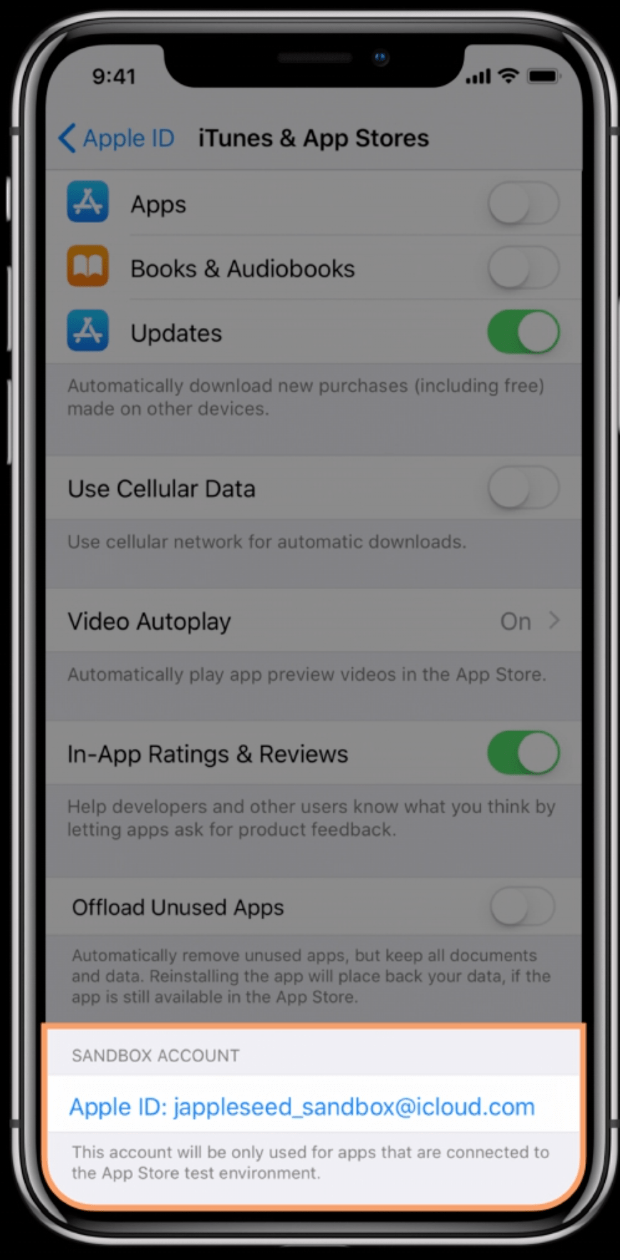 iOS 13 - How to login in in-app purchase Sandbox account? - Stack 