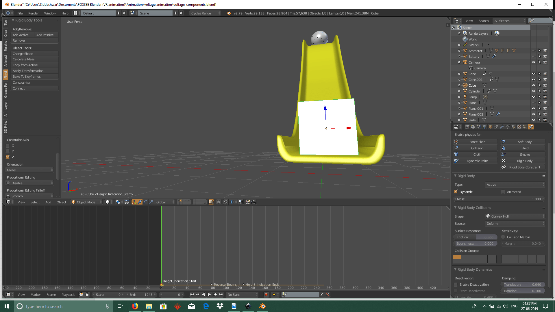 rigidbody Rigid Body Simualation not working properly Blender Stack