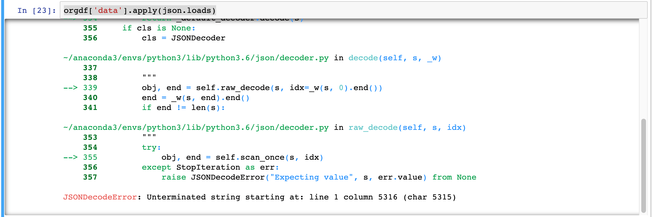 python How to print index (Row number) while conversion error during