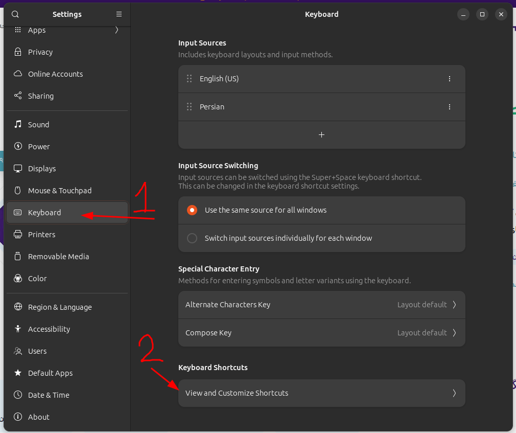 shortcut keys How do I change the screenshot application to Flameshot