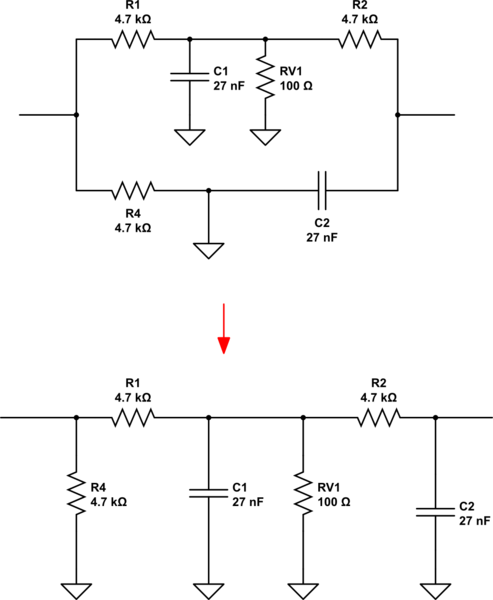 Help understanding combined High/Low Pass filter circuit - Electrical