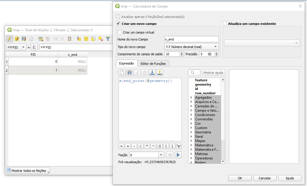 QGIS field calculator expression returns NULL but preview showing