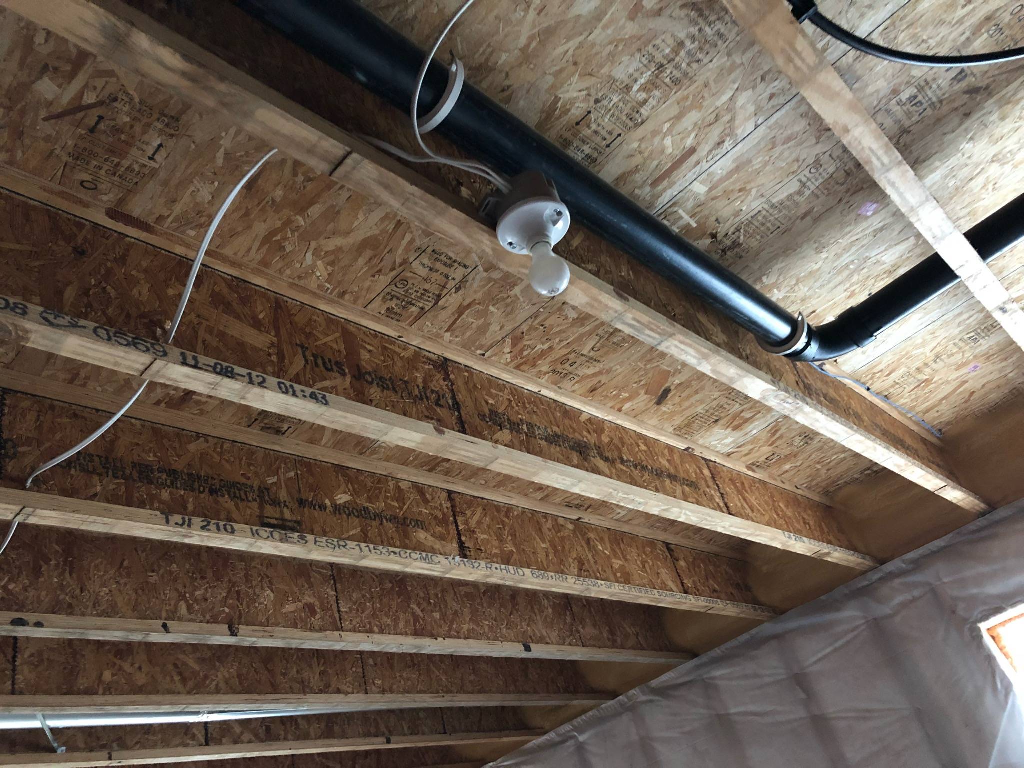 ceiling Can I hang a swing from manufactured "I" joists made of wood