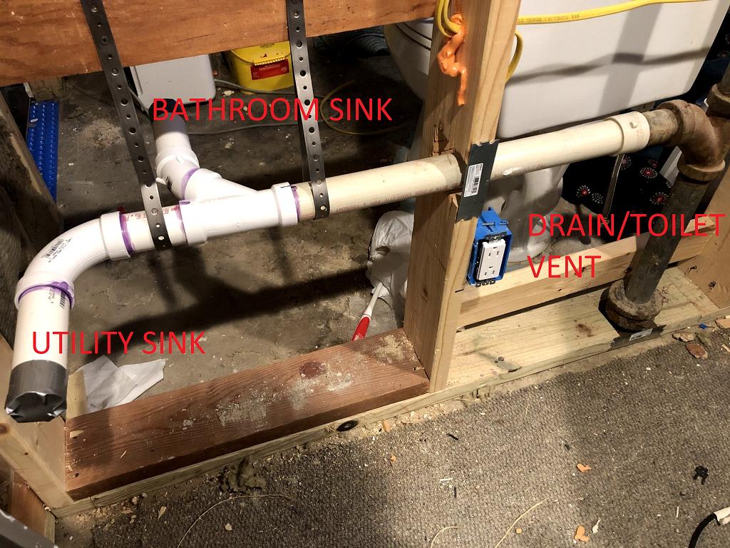 plumbing 2 Sinks, one Drain Arm. Slow drain and gurgling Home