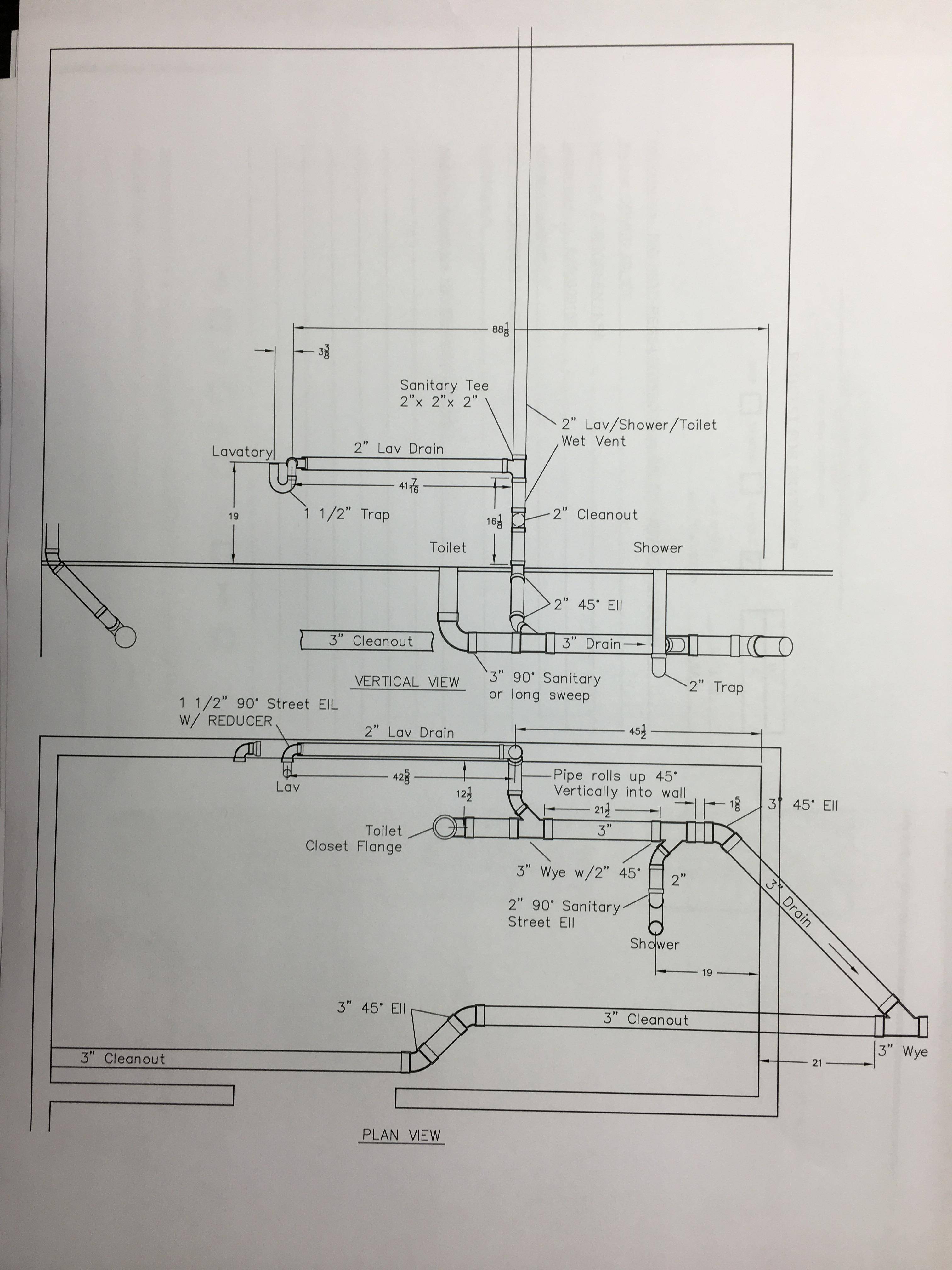 plumbing Is my bathroom wetventing plan reasonable? Home