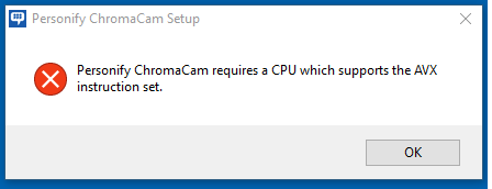 windows 10 - Software requires CPU with AVX instruction set 