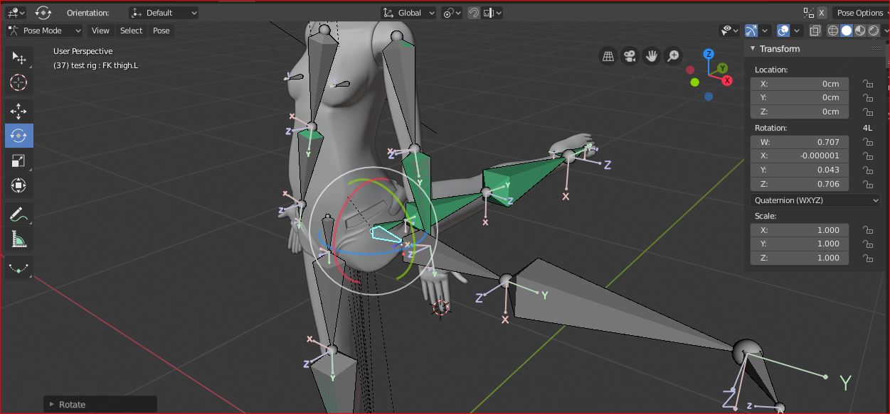 rigging Funny rotation differences between Quaternion wxyz and xyz