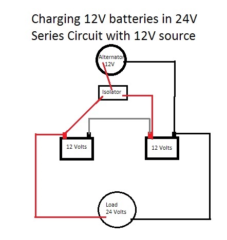 24 Volt Battery Charger Diagram Wiring Up A House Battery From A 24v