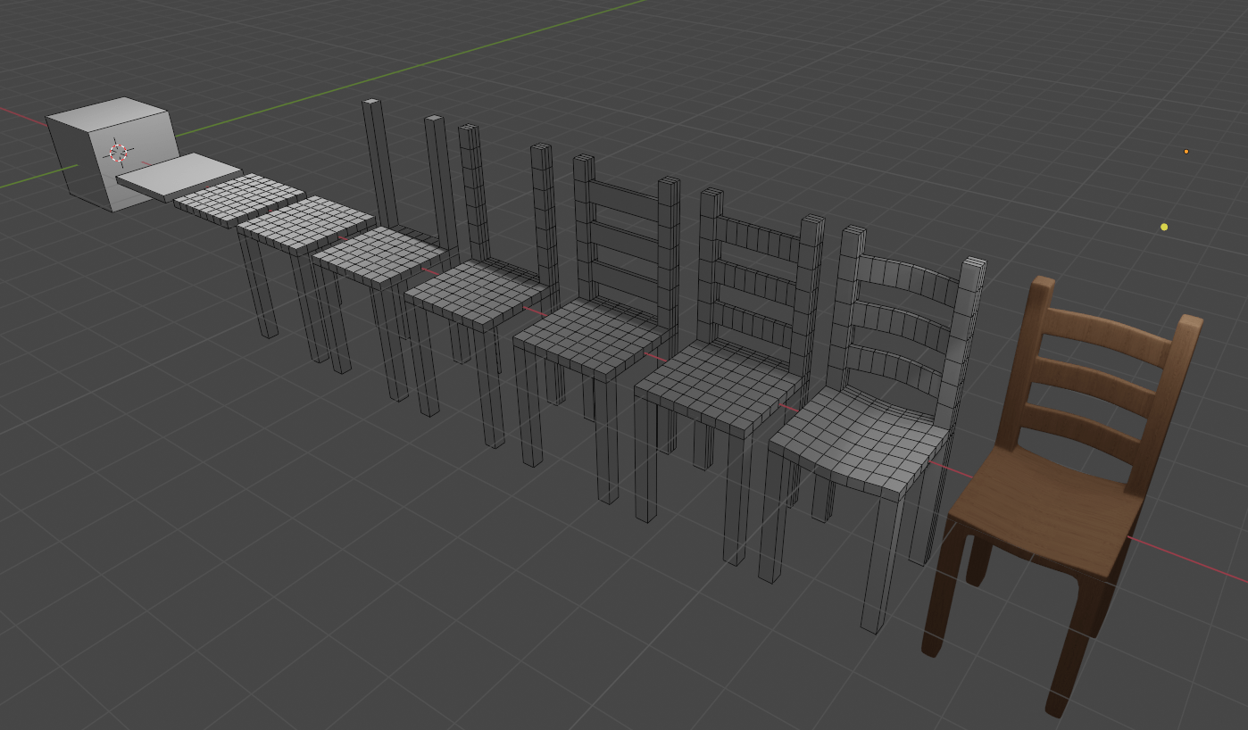 modeling How do I create three curved boards on the back part of the