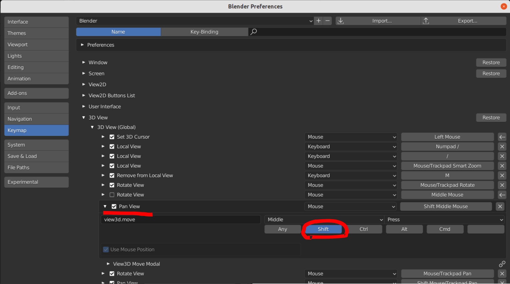 3d view - How to rotate viewport camera without moving it in Blender 2.